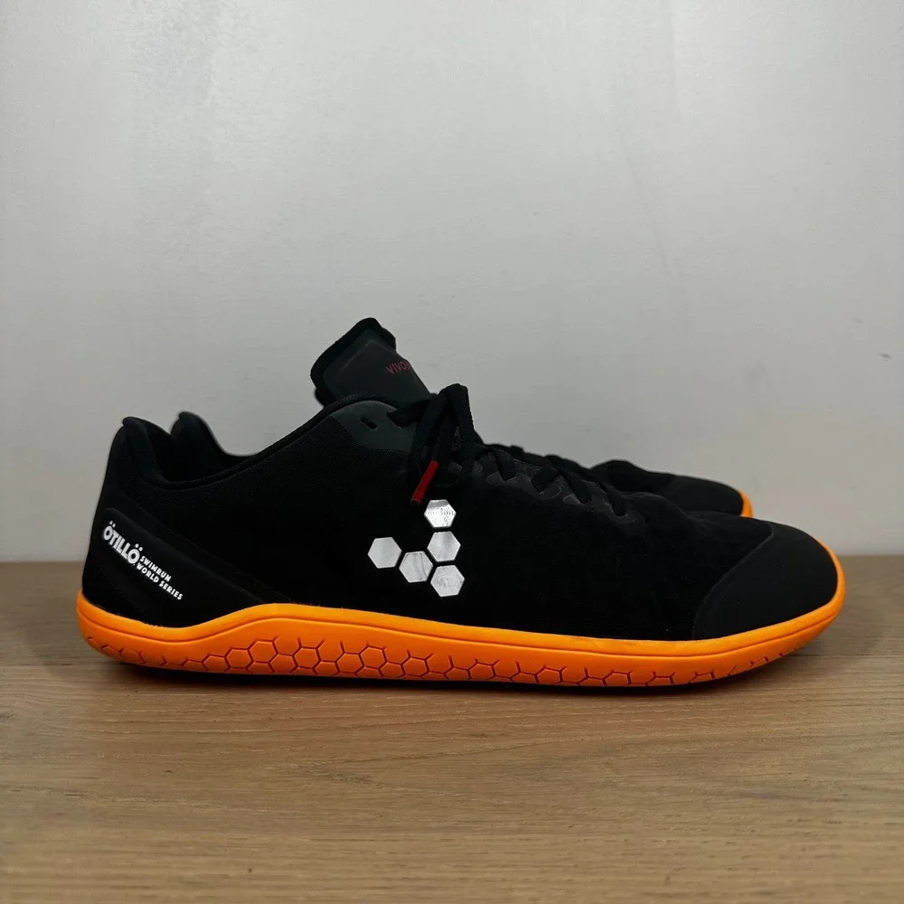 Vivobarefoot Primus Lite III Sneakers Men 12.5 Black Orange Barefoot Training